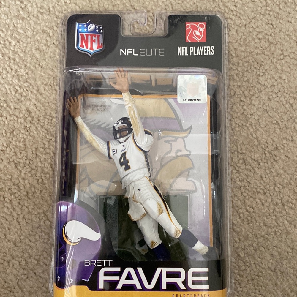 Brett Favre vikings collectible figurine. Still in packaging